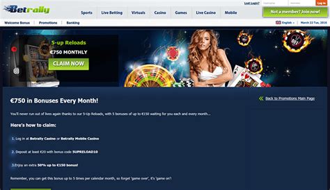 Betrally casino codigo promocional